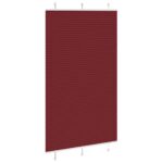 vidaXL Plisovaná roleta bordová červená 115x200 cm šírka látky 114,4 cm polyester – Obrázok 3