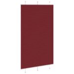 vidaXL Plisovaná roleta bordová červená 115x200 cm šírka látky 114,4 cm polyester – Obrázok 4