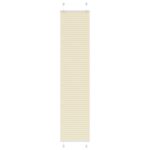 vidaXL Skladaná roleta krémová 50x200 cm, šírka látky 49,4 cm, polyester