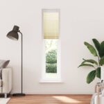 vidaXL Skladaná roleta krémová 50x200 cm, šírka látky 49,4 cm, polyester – Obrázok 2