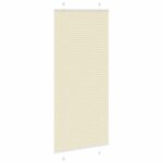 vidaXL Skladaná roleta krémová 95x200 cm, šírka látky 94,4 cm, polyester – Obrázok 3