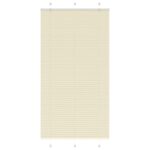 vidaXL Skladaná roleta krémová 105x200 cm, šírka látky 104,4 cm, polyester