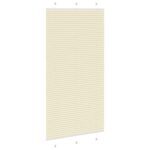 vidaXL Skladaná roleta krémová 105x200 cm, šírka látky 104,4 cm, polyester – Obrázok 4