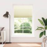 vidaXL Skladaná roleta krémová 110x200 cm, šírka látky 109,4 cm, polyester – Obrázok 2