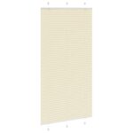 vidaXL Skladaná roleta krémová 110x200 cm, šírka látky 109,4 cm, polyester – Obrázok 3