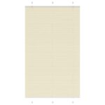 vidaXL Skladaná roleta krémová 120x200 cm, šírka látky 119,4 cm, polyester