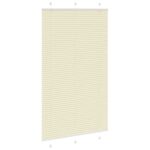 vidaXL Skladaná roleta krémová 120x200 cm, šírka látky 119,4 cm, polyester – Obrázok 3