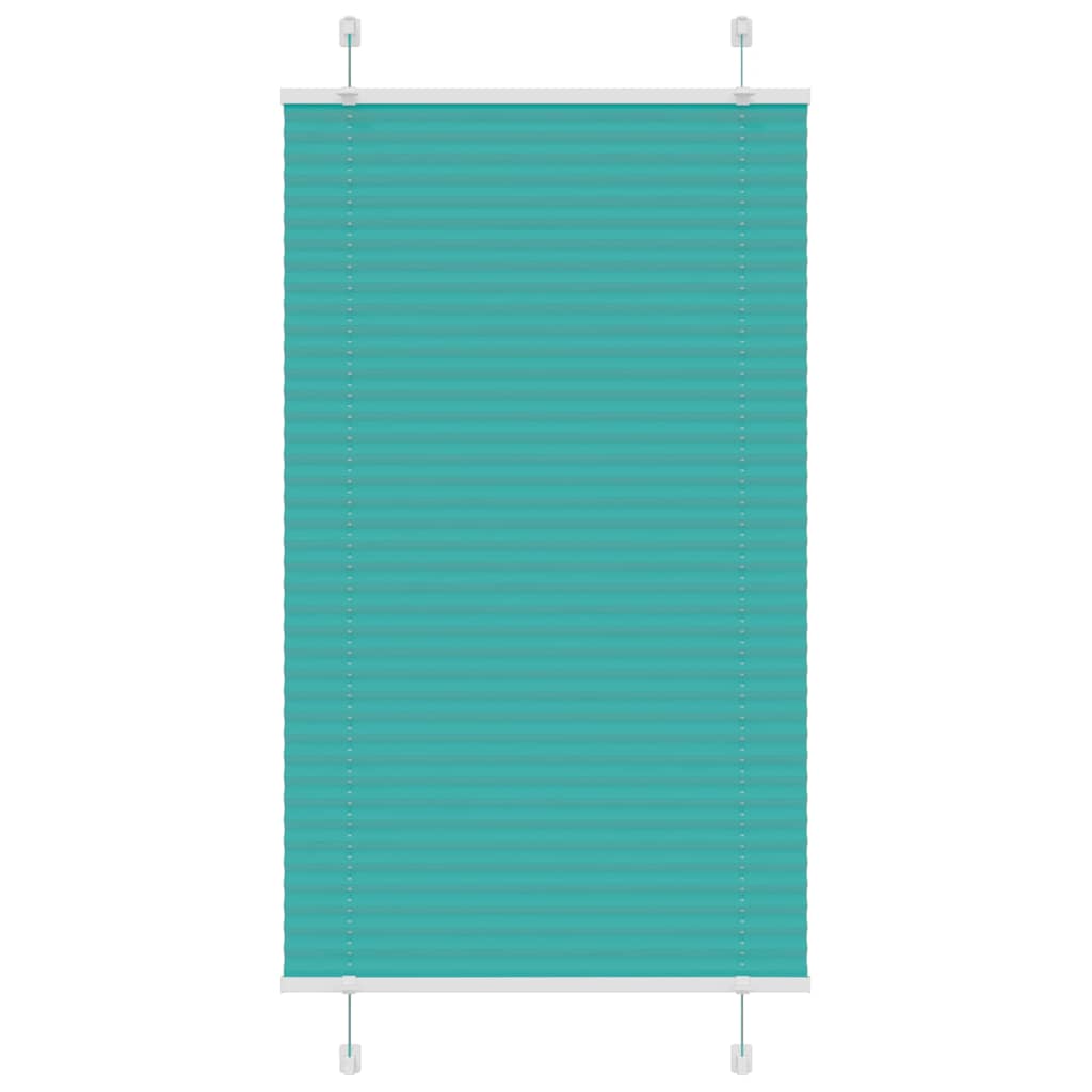 4015377_1.jpg vidaXL Plisovaná roleta petrolejovo zelená 80x100 cm šírka látky 79,4 cm polyester – Obrázok 1