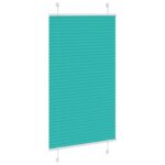 vidaXL Plisovaná roleta petrolejovo zelená 80x100 cm šírka látky 79,4 cm polyester – Obrázok 3