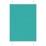 vidaXL Plisovaná roleta petrolejovo zelená 100x100 cm šírka látky 99,4 cm polyester