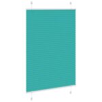 vidaXL Plisovaná roleta petrolejovo zelená 100x100 cm šírka látky 99,4 cm polyester – Obrázok 3