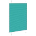 vidaXL Plisovaná roleta petrolejovo zelená 100x100 cm šírka látky 99,4 cm polyester – Obrázok 4
