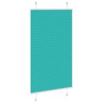 vidaXL Plisovaná roleta petrolejovo zelená 75x150 cm šírka látky 74,4 cm polyester – Obrázok 3