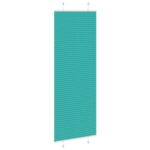 vidaXL Plisovaná roleta petrolejovo zelená 70x200 cm šírka látky 69,4 cm polyester – Obrázok 4