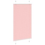 vidaXL Plisovaná roleta ružová 75x100 cm šírka látky 74,4 cm polyester – Obrázok 3