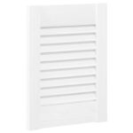 vidaXL Dvierka skrinky s lamelovým dizajnom biele 39,5x29,5 cm – Obrázok 2
