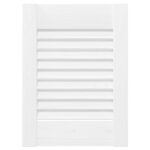vidaXL Dvierka skrinky s lamelovým dizajnom biele 39,5x29,5 cm – Obrázok 3