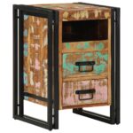 vidaXL Nočný stolík 40x40x59 cm masívne recyklované drevo – Obrázok 12