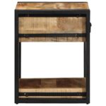 vidaXL Nočný stolík 40x40x50 cm masívne surové drevo mango – Obrázok 4