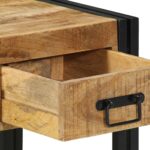 vidaXL Nočný stolík 40x40x50 cm masívne surové drevo mango – Obrázok 7