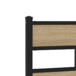 vidaXL Náhradné čelo postele, dub sonoma, 107 cm, železo a umelé drevo – Obrázok 5