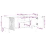 vidaXL TV skrinka 105x33x46 cm masívne drevo akácia – Obrázok 10