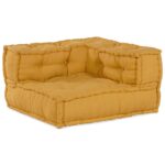 vidaXL Modulárna pohovka, žltá 70x70x54, látková – Obrázok 6