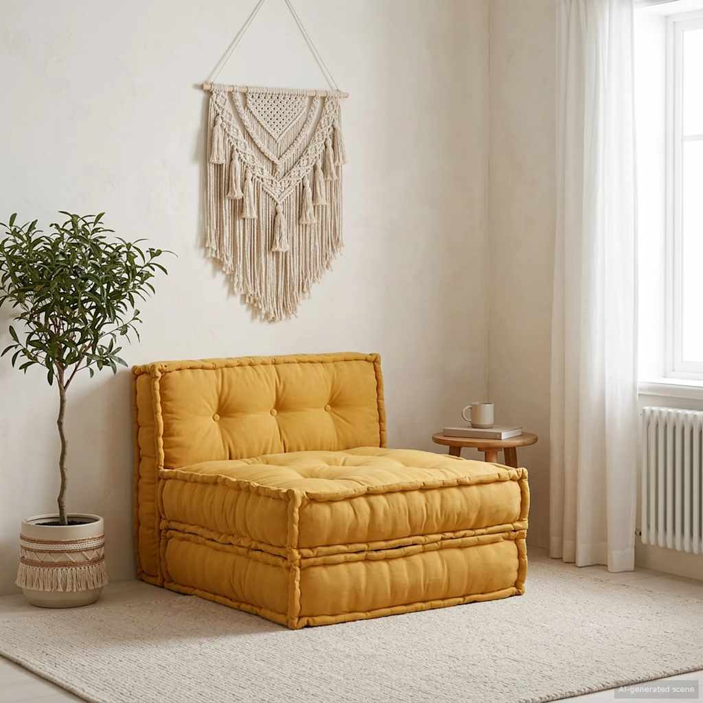 4019039_1.jpg vidaXL Modulárna pohovka, žltá 70x70x36, látková – Obrázok 1