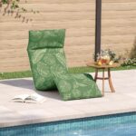 vidaXL Skladacie ležadlo s listovým vzorom 175x54x8,5 cm, oxfordská látka – Obrázok 3
