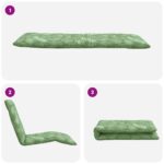 vidaXL Skladacie ležadlo s listovým vzorom 175x54x8,5 cm, oxfordská látka – Obrázok 7