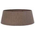 vidaXL Vianočná sukňa na stromček hnedá Ø65x23 cm plastová – Obrázok 2