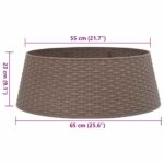 vidaXL Vianočná sukňa na stromček hnedá Ø65x23 cm plastová – Obrázok 9