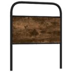 vidaXL Náhradné čelo postele, dymový dub, 75 cm, oceľ a umelé drevo