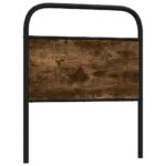 vidaXL Náhradné čelo postele, dymový dub, 80 cm, oceľ a umelé drevo