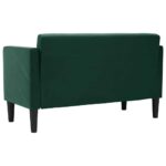 vidaXL Dvojpohovka tmavozelená 111 cm zamatová – Obrázok 5