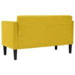 vidaXL Dvojpohovka žltá 111 cm zamatová – Obrázok 5