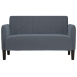 vidaXL Dvojpohovka, tmavosivá, 109 cm, zamatová – Obrázok 3