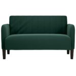 vidaXL Dvojpohovka tmavozelená 109 cm zamatová – Obrázok 3