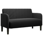 vidaXL Dvojpohovka, čierna 109 cm, zamat – Obrázok 2