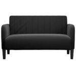 vidaXL Dvojpohovka, čierna 109 cm, zamat – Obrázok 3