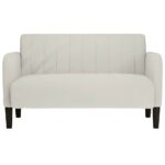 vidaXL Dvojpohovka krémová 109 cm zamatová – Obrázok 3