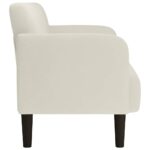 vidaXL Dvojpohovka krémová 109 cm zamatová – Obrázok 4