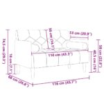 vidaXL Dvojpohovka s vankúšmi, tmavosivá, 110 cm, zamat – Obrázok 8