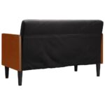 vidaXL Dvojpohovka s vankúšmi, čierna 110 cm, zamat – Obrázok 5