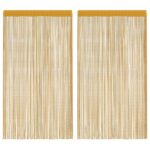 vidaXL Závesy zo šnúrok 2 ks zlaté 100x250 cm – Obrázok 2