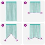 vidaXL Šnúrkové závesy 2 ks tyrkysové 100x250 cm – Obrázok 6
