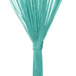 vidaXL Šnúrkové závesy 2 ks tyrkysové 100x250 cm – Obrázok 7