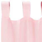vidaXL Voálové závesy so slučkami, 2 ks, svetloružové, 140x140 cm – Obrázok 5