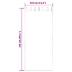 vidaXL Voálové závesy so slučkami, 2 ks, svetloružové, 140x245 cm – Obrázok 8