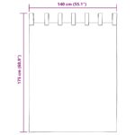 vidaXL Voálové závesy so slučkami, 2 ks, ružové, 140x175 cm – Obrázok 8